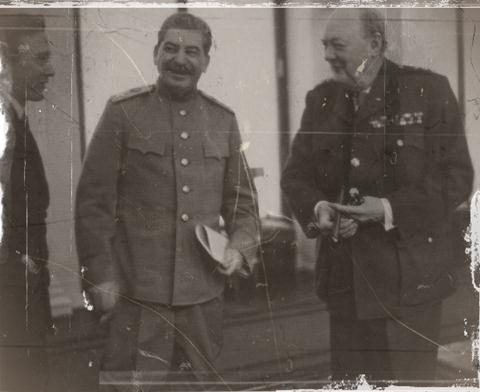 Staline et Churchill à Yalta